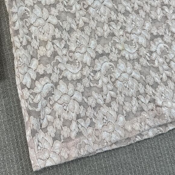 XXI Cottage Lace Grunge Layering Top Light Pink Sweet Fairy Long Sleeve Shirt S - Picture 2 of 4